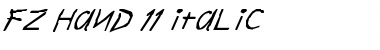 Download FZ HAND 11 ITALIC Font Download FZ HAND 11 ITALIC Font