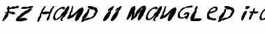 Download FZ HAND 11 MANGLED ITALIC Font Download FZ HAND 11 MANGLED ITALIC Font
