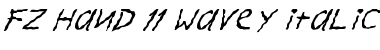 Download FZ HAND 11 WAVEY ITALIC Font Download FZ HAND 11 WAVEY ITALIC Font