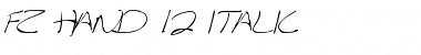 Download FZ HAND 12 ITALIC Font Download FZ HAND 12 ITALIC Font