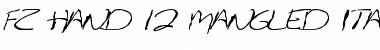 Download FZ HAND 12 MANGLED ITALIC Font Download FZ HAND 12 MANGLED ITALIC Font