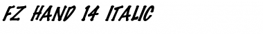 Download FZ HAND 14 ITALIC Font Download FZ HAND 14 ITALIC Font