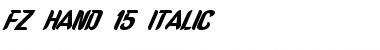 Download FZ HAND 15 ITALIC Font Download FZ HAND 15 ITALIC Font