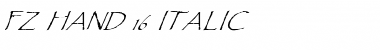 Download FZ HAND 16 ITALIC Font Download FZ HAND 16 ITALIC Font