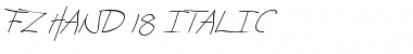 Download FZ HAND 18 ITALIC Font Download FZ HAND 18 ITALIC Font