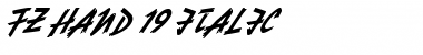 Download FZ HAND 19 ITALIC Font Download FZ HAND 19 ITALIC Font