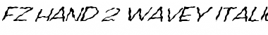 Download FZ HAND 2 WAVEY ITALIC Font Download FZ HAND 2 WAVEY ITALIC Font