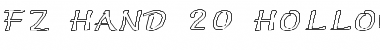 Download FZ HAND 20 HOLLOW EX Font Download FZ HAND 20 HOLLOW EX Font