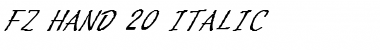 Download FZ HAND 20 ITALIC Font Download FZ HAND 20 ITALIC Font