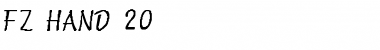 Download FZ HAND 20 Font Download FZ HAND 20 Font
