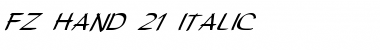 Download FZ HAND 21 ITALIC Font Download FZ HAND 21 ITALIC Font