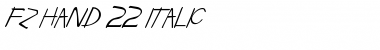 Download FZ HAND 22 ITALIC Font Download FZ HAND 22 ITALIC Font