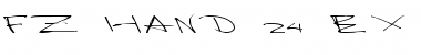 Download FZ HAND 24 EX Font Download FZ HAND 24 EX Font