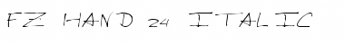 Download FZ HAND 24 ITALIC Font Download FZ HAND 24 ITALIC Font