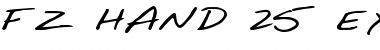 Download FZ HAND 25 EX Font Download FZ HAND 25 EX Font