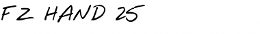 Download FZ HAND 25 Font Download FZ HAND 25 Font