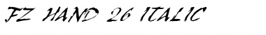 Download FZ HAND 26 ITALIC Font Download FZ HAND 26 ITALIC Font