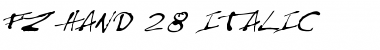 Download FZ HAND 28 ITALIC Font Download FZ HAND 28 ITALIC Font