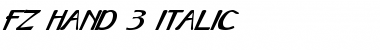 Download FZ HAND 3 ITALIC Font Download FZ HAND 3 ITALIC Font
