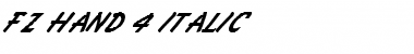 Download FZ HAND 4 ITALIC Font Download FZ HAND 4 ITALIC Font