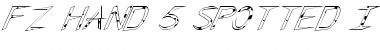 Download FZ HAND 5 SPOTTED ITALIC Font Download FZ HAND 5 SPOTTED ITALIC Font