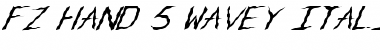 Download FZ HAND 5 WAVEY ITALIC Font Download FZ HAND 5 WAVEY ITALIC Font