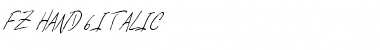 Download FZ HAND 6 ITALIC Font Download FZ HAND 6 ITALIC Font