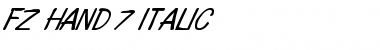 Download FZ HAND 7 ITALIC Font Download FZ HAND 7 ITALIC Font