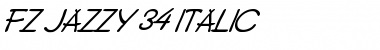 Download FZ JAZZY 34 ITALIC Font Download FZ JAZZY 34 ITALIC Font