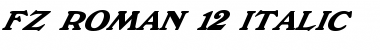 Download FZ ROMAN 12 ITALIC Font Download FZ ROMAN 12 ITALIC Font