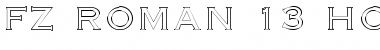 Download FZ ROMAN 13 HOLLOW Font Download FZ ROMAN 13 HOLLOW Font