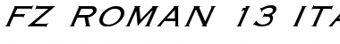 Download FZ ROMAN 13 ITALIC Font Download FZ ROMAN 13 ITALIC Font
