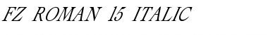 Download FZ ROMAN 15 ITALIC Font Download FZ ROMAN 15 ITALIC Font