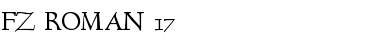 Download FZ ROMAN 17 Font Download FZ ROMAN 17 Font