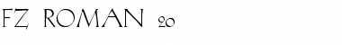 Download FZ ROMAN 20 Font Download FZ ROMAN 20 Font
