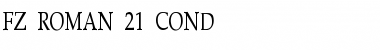 Download FZ ROMAN 21 COND Font Download FZ ROMAN 21 COND Font