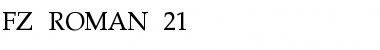 Download FZ ROMAN 21 Font Download FZ ROMAN 21 Font