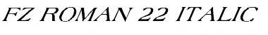 Download FZ ROMAN 22 ITALIC Font Download FZ ROMAN 22 ITALIC Font