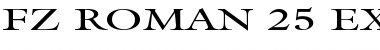 Download FZ ROMAN 25 EX Font Download FZ ROMAN 25 EX Font