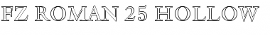 Download FZ ROMAN 25 HOLLOW Font Download FZ ROMAN 25 HOLLOW Font
