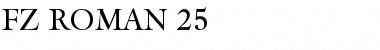 Download FZ ROMAN 25 Font Download FZ ROMAN 25 Font