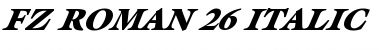 Download FZ ROMAN 26 ITALIC Font Download FZ ROMAN 26 ITALIC Font