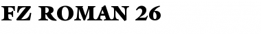Download FZ ROMAN 26 Font Download FZ ROMAN 26 Font