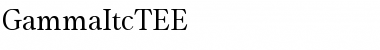 Download GammaItcTEE Font Download GammaItcTEE Font