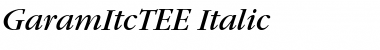 Download GaramItcTEE Italic Font Download GaramItcTEE Italic Font