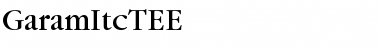 Download GaramItcTEE Font Download GaramItcTEE Font