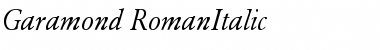 Download Garamond-RomanItalic Font Download Garamond-RomanItalic Font
