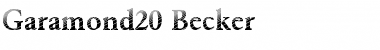Download Garamond20 Becker Font Download Garamond20 Becker Font