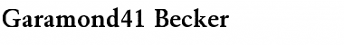 Download Garamond41 Becker Font Download Garamond41 Becker Font