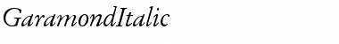 Download GaramondItalic Font Download GaramondItalic Font